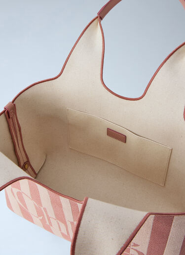 LN-CC® - Chloé: Stripy East-West Tote Bag - Pink Chloé Stripy East-West Tote Bag Pink chl0265061