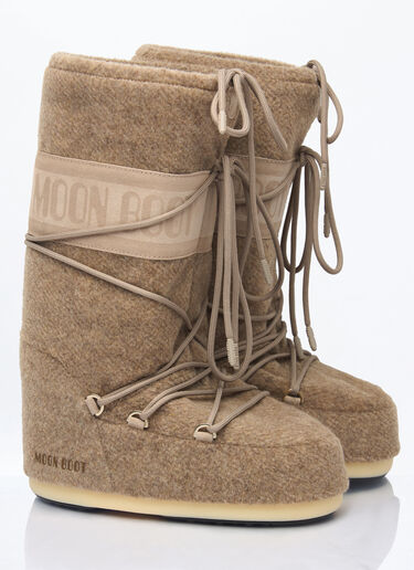 Moon Boot Icon Felt Boots Beige mnb0360004