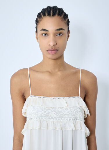 Chloé Silk Charmeuse Maxi Dress White chl0259009