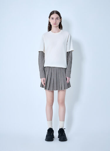 Moncler Layered Check T-Shirt White mon0264028