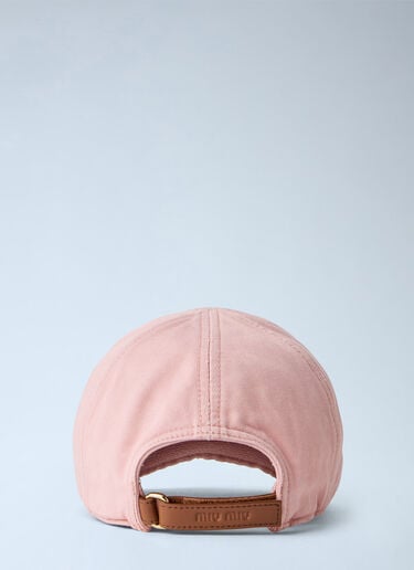 LN-CC® - Miu Miu: Drill Baseball Cap - Pink Miu Miu Drill Baseball Cap Pink miu0366043
