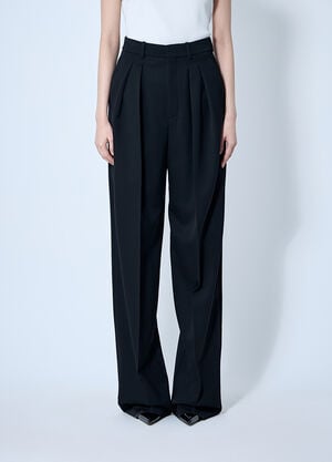 Saint Laurent Tailored Wool Pants Beige sla0259013