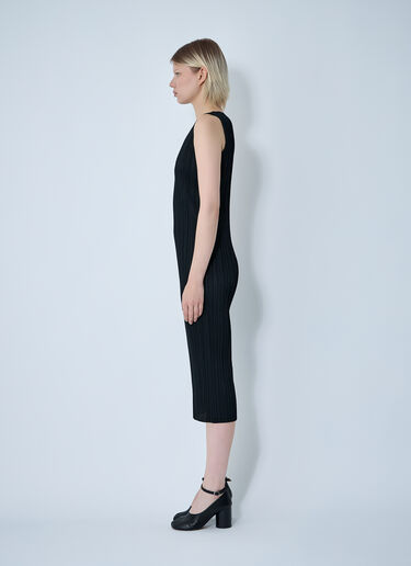 Pleats Please Issey Miyake Pleated Midi Dress Black plp0260019