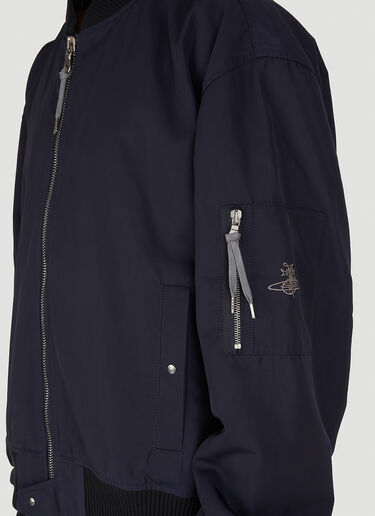 Vivienne Westwood フーデッド ボンバージャケット ブルー vvw0147001