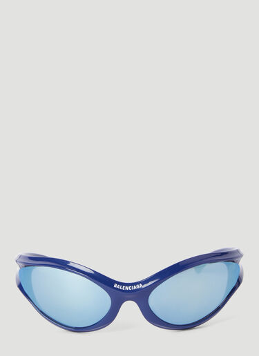 Balenciaga Dynamo Round Sunglasses Blue bcs0355003
