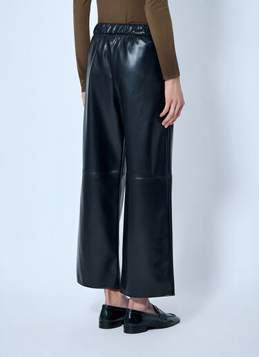 LN-CC® - Max Mara: Faux-Leather Effect Jersey Trousers - Black Max Mara Faux-Leather Effect Jersey Trousers Black max0266134
