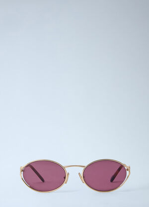 Miu Miu MU 52YS Oval Sunglasses Gold lmu0364003