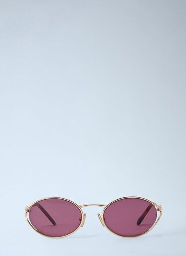 Miu Miu MU 52YS Oval Sunglasses Gold lmu0364003