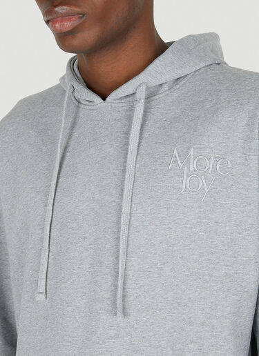 More Joy Logo Embroidered Hooded Sweatshirt Grey mjy0347017