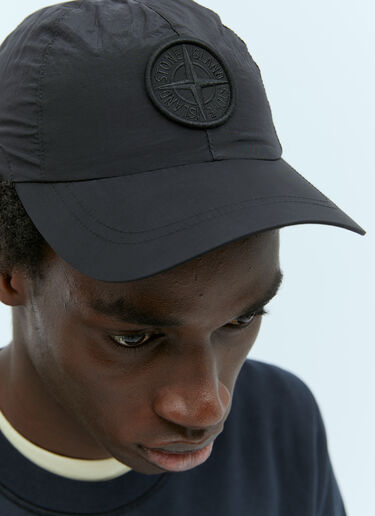 Stone Island Logo Embroidery Baseball Cap Black sto0156116