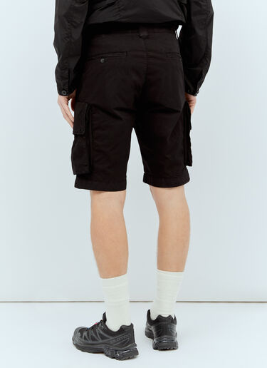 C.P. Company Twill Cargo Shorts Black pco0156001