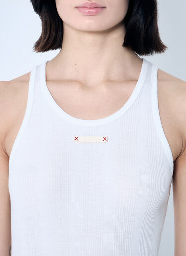 Maison Margiela 徽标贴饰背心上衣  白色 mla0259006