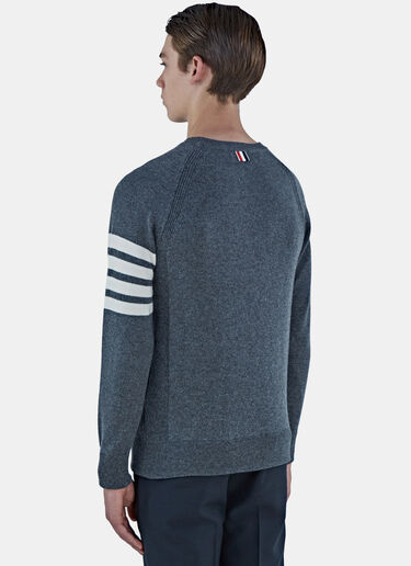 Thom Browne 4 Bar Fully Fashioned Cashmere Sweater Grey thb0125002