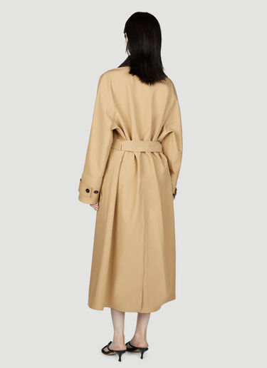 Bottega Veneta Leather Trench Coat Brown bov0255005