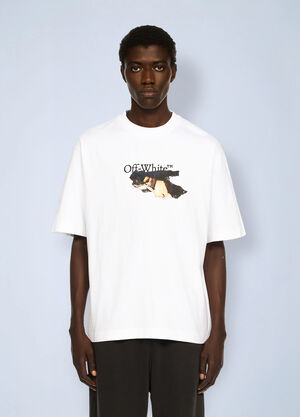 Off-White Paint Arrow Skate Logo T-Shirt White ofw0162025