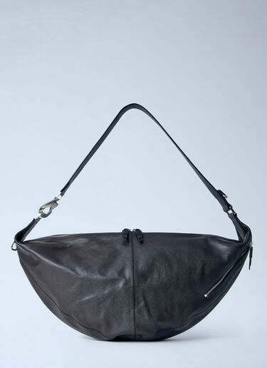 LN-CC® - Lemaire: Quiver Clip Leather Shoulder Bag - Dark Brown Lemaire Quiver Clip Leather Shoulder Bag Dark Brown lem0366012