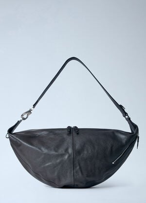 Lemaire Quiver Clip Leather Shoulder Bag Dark Brown lem0366012