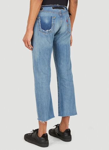 Ripped Waistband Belted Jeans Bonum Ripped Waistband Belted Jeans Blue bon0348010