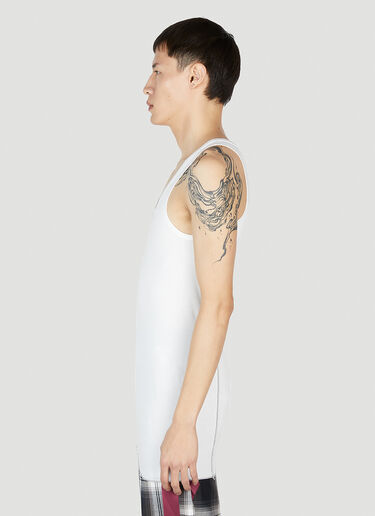 LN-CC® - Sulvam: Long Tank Top - White Sulvam Long Tank Top White sul0152008
