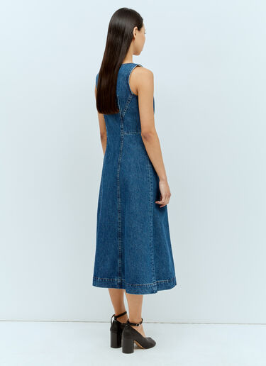 A.P.C. 지퍼 데님 미디 원피스 블루 apc0255010