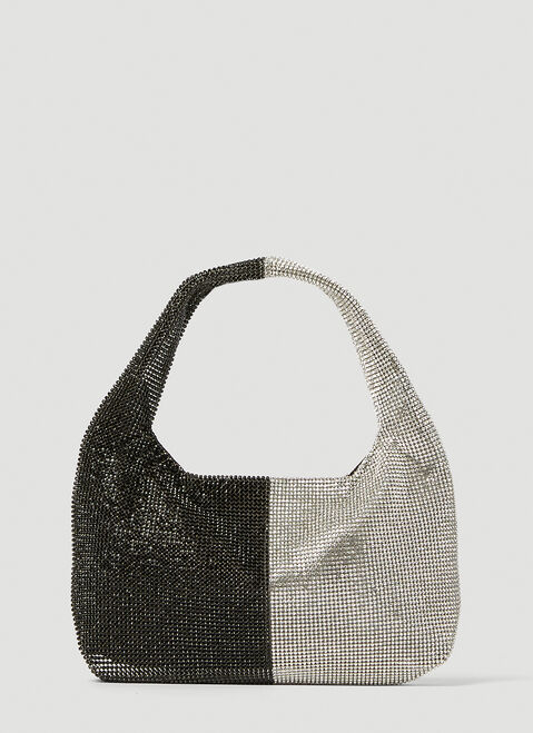 KARA Mini Crystal Mesh Armpit Shoulder Bag Black kar0253008