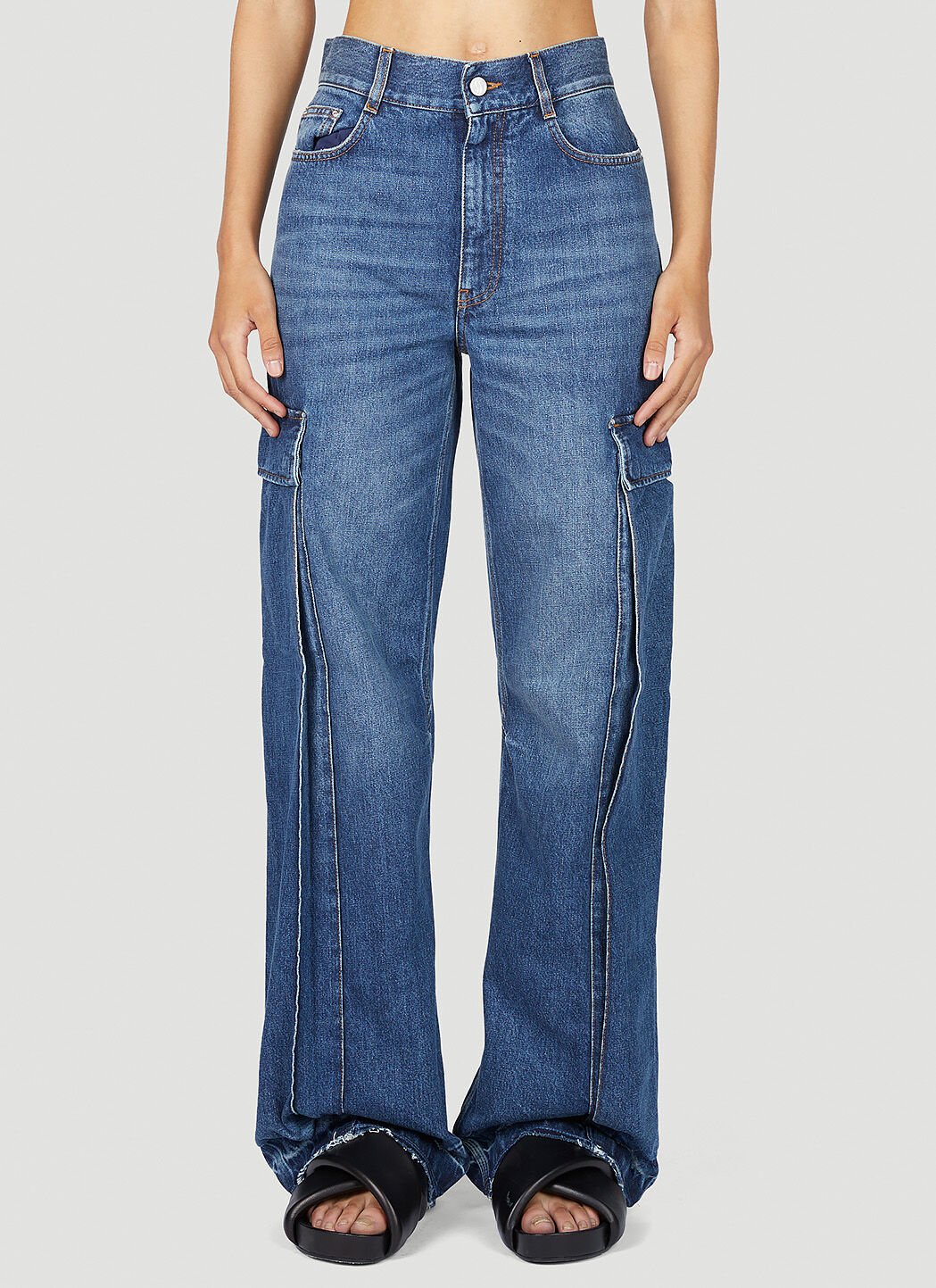 Balenciaga Cargo Pocket Jeans Denim bal0254006