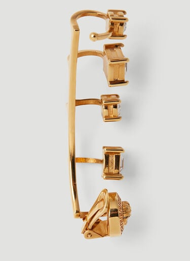 Versace Crystal Medusa Cuff Earring Gold ver0255038