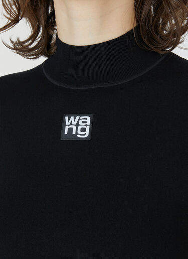 Alexander Wang Logo Crop Top Black awg0247050