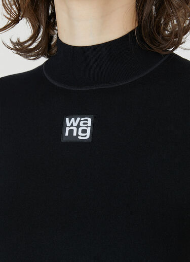 Alexander Wang 徽标短上衣 黑色 awg0247050