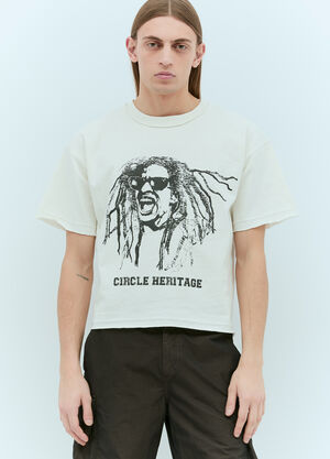 HYSTERIC GLAMOUR x CIRCLE HERITAGE Raw Trims T-Shirt Black hgc0155002