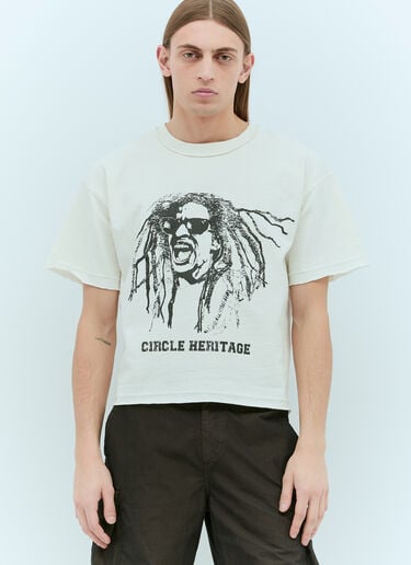 CIRCLE HERITAGE Raw Trims T-Shirt White che0155002