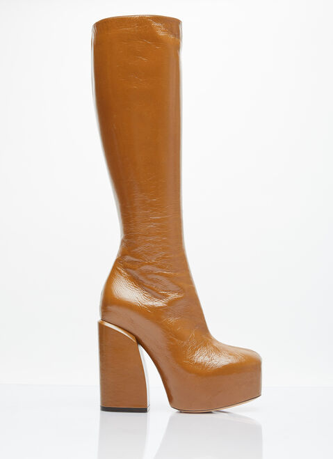 Rick Owens High Leather Boots Black ric0254016