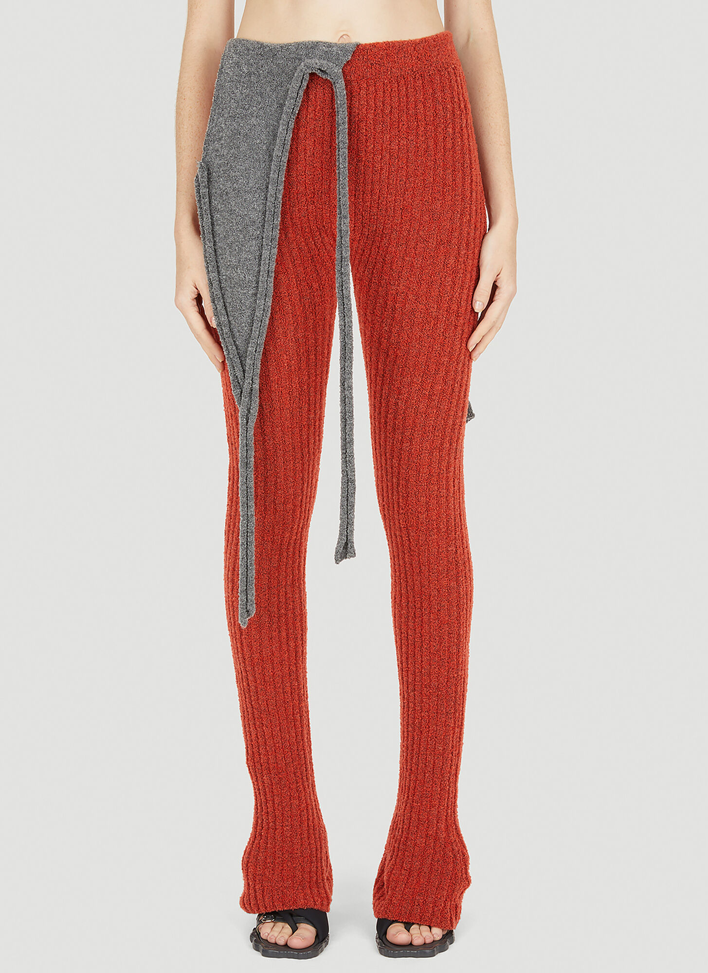 Ottolinger Bouclé Knit Pants In Red