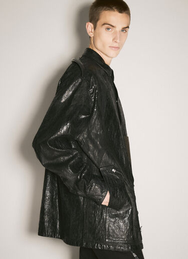 Rick Owens Distressed Denim Jacket Black ric0158002