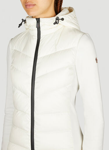 部分キルティング ジップアップフード付きカーディガン Moncler Grenoble 部分キルティング ジップアップフード付きカーディガン ホワイト mog0253022