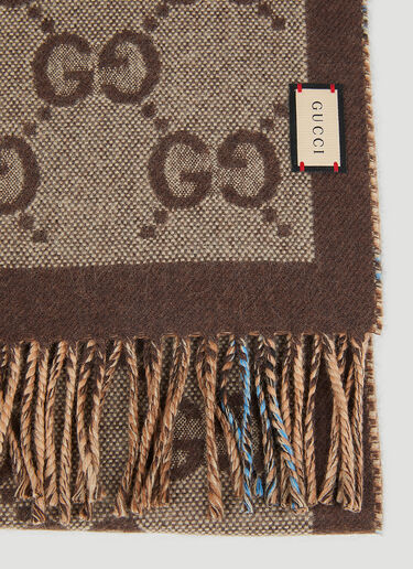 Gucci GG Reversible Check Scarf Brown guc0151103