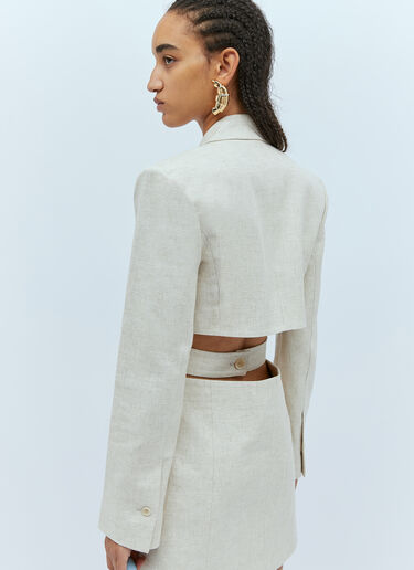 Jacquemus La Robe Bari Dress Light Beige jac0254118