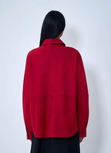 TOTEME Suede Overshirt Coral tot0263016