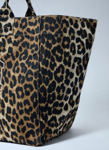 GANNI XXL Shopper Tote Bag Brown gan0263049