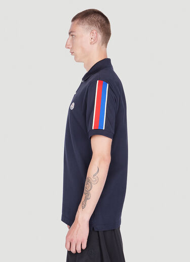Moncler Logo Patch Polo Shirt Navy mon0152002