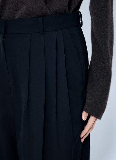 LN-CC® - The Row: Daniela Wool Pants - Black The Row Daniela Wool Pants Black row0266003