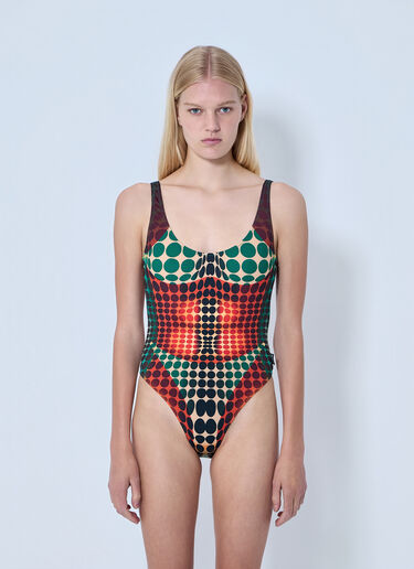 Jean Paul Gaultier Re-Edition The Brown Dots Swimsuit Brown jpg0264015