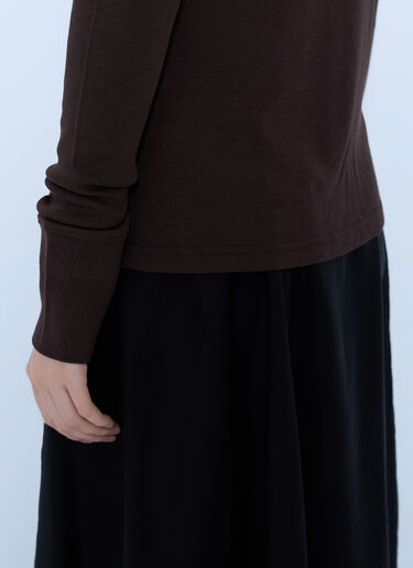 LN-CC® - Studio Nicholson: Roane Long Sleeve Henley - Brown Studio Nicholson Roane Long Sleeve Henley Brown stn0265009