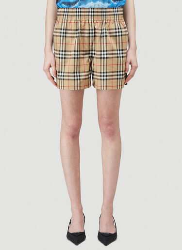 Burberry Audrey Vintage Check Shorts Beige bur0244005