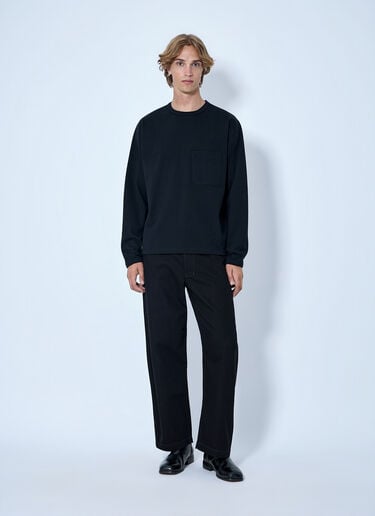LN-CC® - Lemaire: Boxy Long Sleeve Tee - Black Lemaire Boxy Long Sleeve Tee Black lem0166016