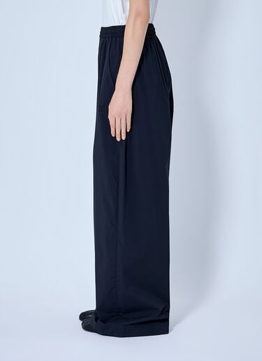 LN-CC® - MM6 Maison Margiela: Elasticated Waist Wide-Leg Trousers - Black MM6 Maison Margiela Elasticated Waist Wide-Leg Trousers Black mmm0265008