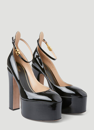 Valentino Mary Jane Platform High Heels Black val0249022