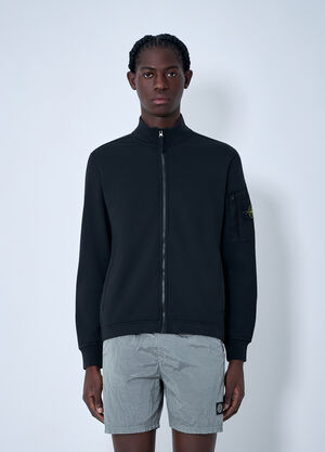 Stone Island Zip-Up Jacket Black sto0164015