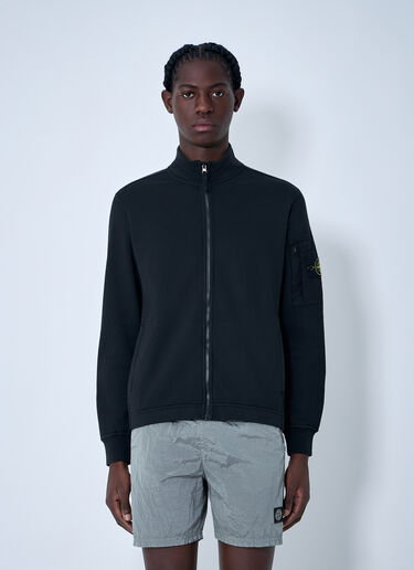 Stone Island Zip-Up Jacket Black sto0164015