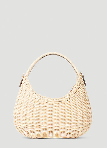 Miu Miu Wander Wicker Handbag Cream miu0252037